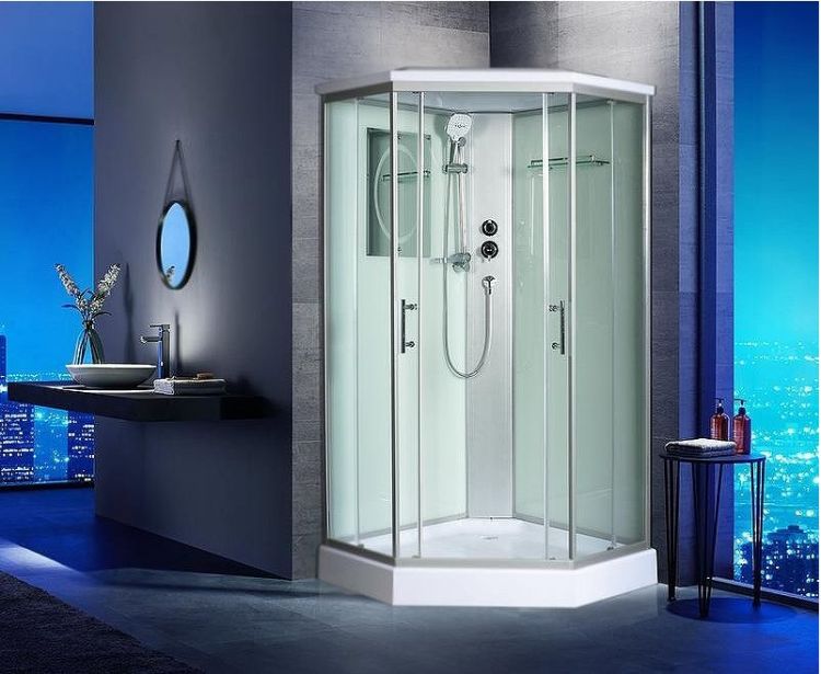 Душевая кабина WeltWasser WW500 Nesse 1002 100x100 10000003281 профиль Хром стекло прозрачное