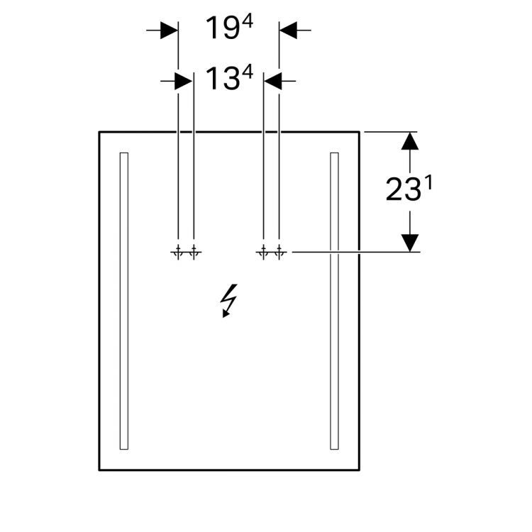 Зеркало Geberit Option с подсветкой 50х65 см [500.581.00.1]