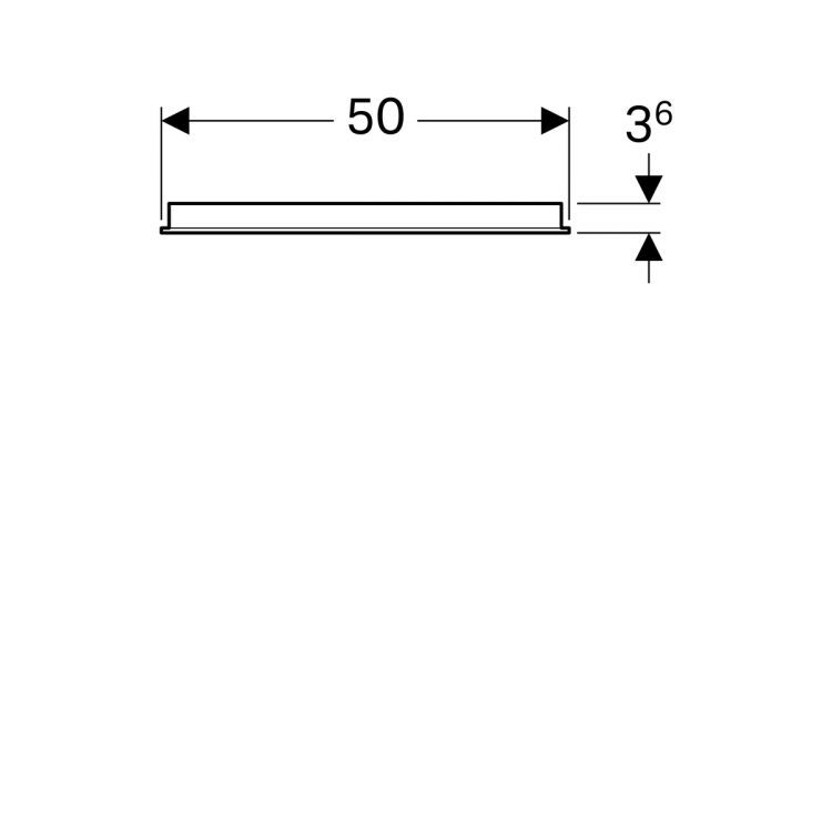 Зеркало Geberit Option с подсветкой 50х65 см [500.581.00.1]