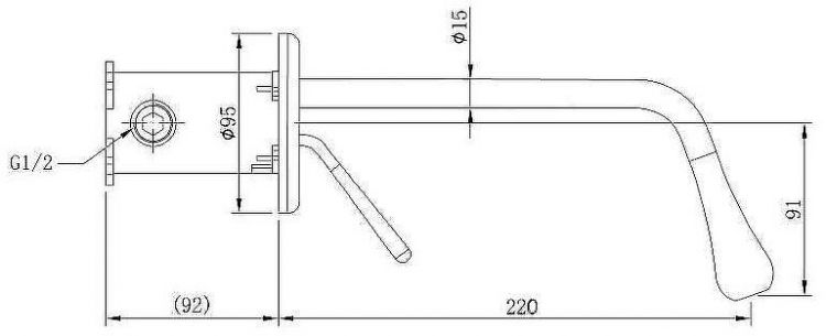 Смеситель для раковины Boch Mann Tropfen BM8928 Никель матовый