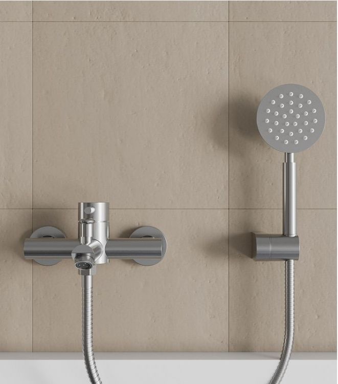 Смеситель для ванны Knotlor Streamline SS-05 цвет Матовая сталь Смеситель для ванны Knotlor Streamline SS-05 цвет Матовая сталь