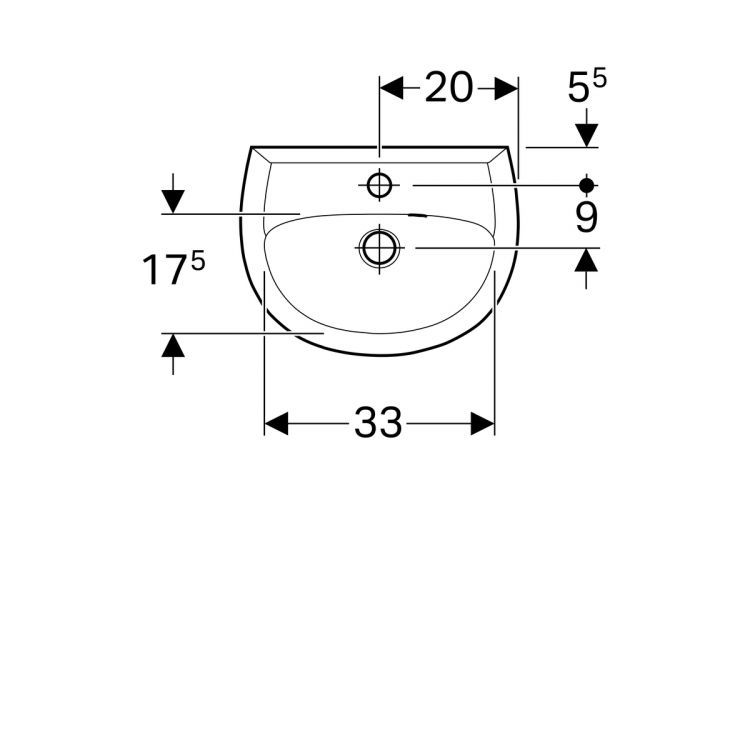Раковина Geberit Renova Nr.1, 273040000