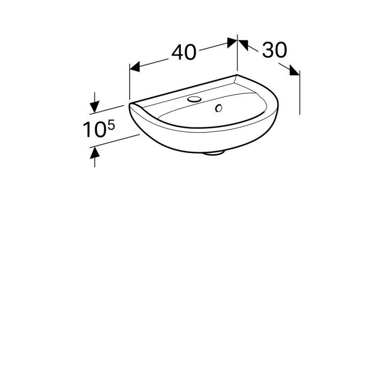 Раковина Geberit Renova Nr.1, 273040000