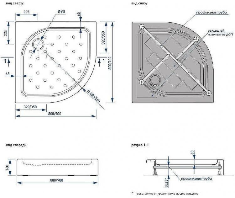 Акриловый поддон для душа Melodia della vita Round 80x80 MTYRD8080 Белый Акриловый поддон для душа Melodia della vita Round 80x80 MTYRD8080 Белый