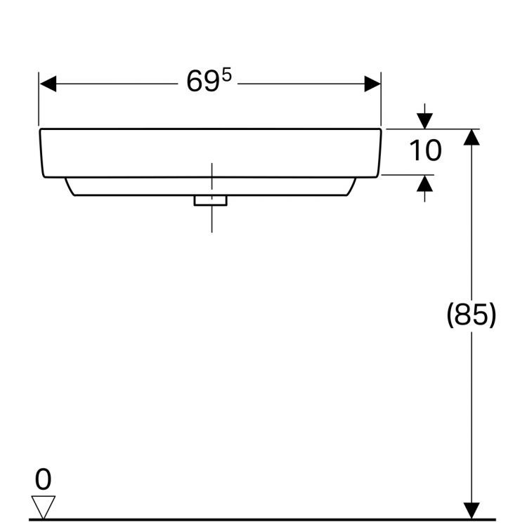 Раковина Geberit Renova Nr.1 Comprimo, 226150000 Раковина Geberit Renova Nr.1 Comprimo, 226150000