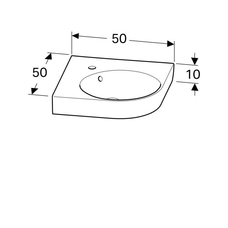 Раковина Geberit Renova Nr.1 Comprimo, 226150000 Раковина Geberit Renova Nr.1 Comprimo, 226150000