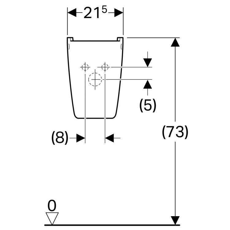 Полупьедестал для раковины Geberit Renova Nr.1 Plan, 292150000 Полупьедестал для раковины Geberit Renova Nr.1 Plan, 292150000