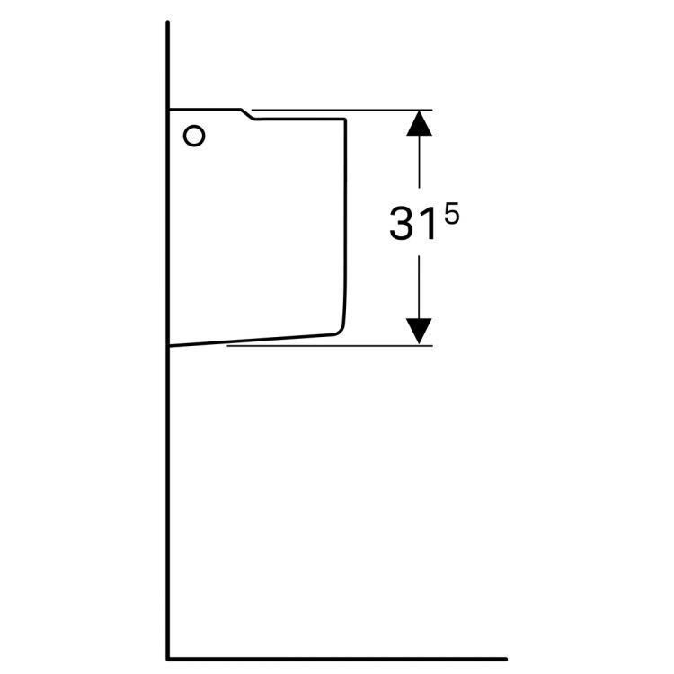 Полупьедестал для раковины Geberit Renova Nr.1 Plan, 292150000 Полупьедестал для раковины Geberit Renova Nr.1 Plan, 292150000