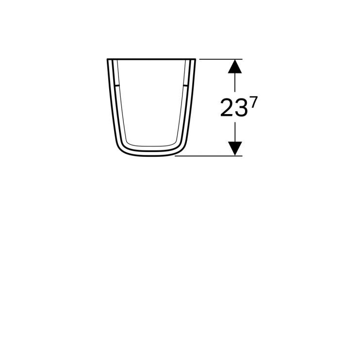 Полупьедестал для раковины Geberit Renova Nr.1 Plan, 292150000 Полупьедестал для раковины Geberit Renova Nr.1 Plan, 292150000
