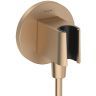 Hansgrohe FixFit S Шланговое подключение с держателем ручного душа, цвет: шлифованная бронза