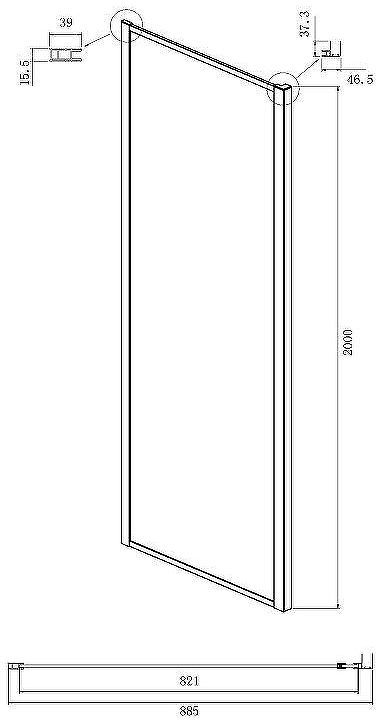 Душевой уголок Ambassador Forsa 140х90 17021109AX-90AX профиль Хром стекло прозрачное