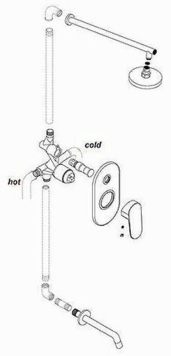 Смеситель для душа WasserKRAFT Main 4141 Хром