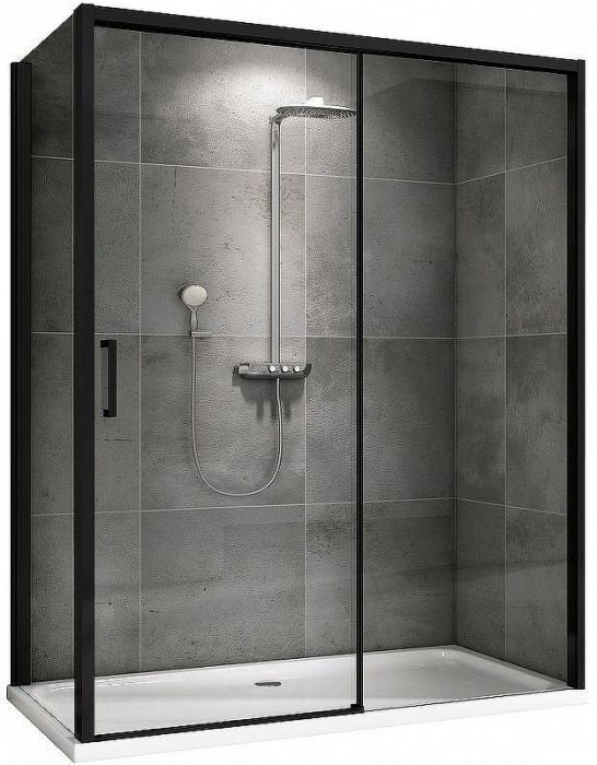 Душевой уголок Abber Komfort 150x90 AG93150B-S92B профиль Черный стекло прозрачное