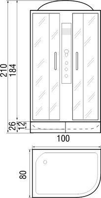 Душевая кабина River Desna 100/80/26 MT L Душевая кабина River Desna 100/80/26 MT L
