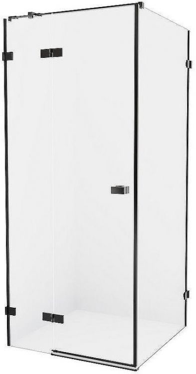 Душевой уголок New Trendy Avexa Black 80х120 L EXK-1570 профиль Черный стекло прозрачное