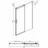 Душевой уголок Ambassador Benefit 160x90 19021105HX-90HX профиль Хром стекло прозрачное