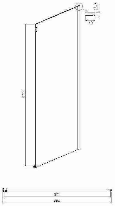 Душевой уголок Ambassador Benefit 160x90 19021105HX-90HX профиль Хром стекло прозрачное