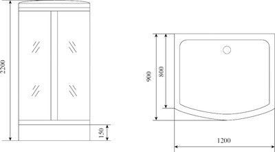 Душевая кабина Timo Standard T-1115