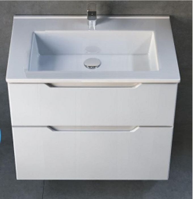 Тумба под раковину Jorno Slide 75 Sli.01.75/P/W подвесная Белая