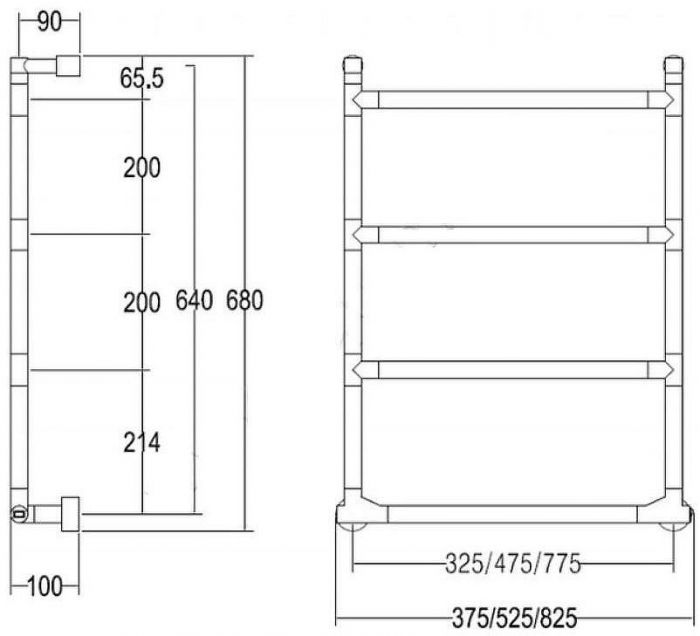 Электрический полотенцесушитель Margaroli Sereno 5724754CRB Хром