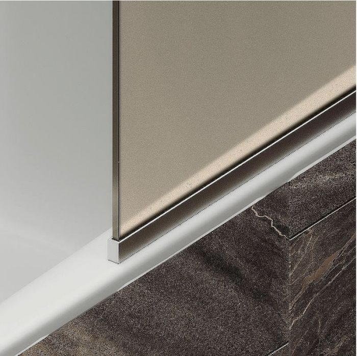 Шторка на ванну Maybah Glass MGV-148-5у 640x1400 в узком профиле Хром матовый стекло бронзовое матовое