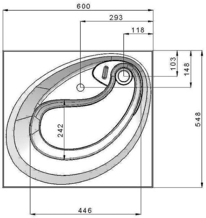 Раковина Grossman Alvaro 55 1605501 на стиральную машину Белая
