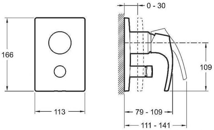Смеситель для душа Jacob Delafon Symbol E98724-CP Хром