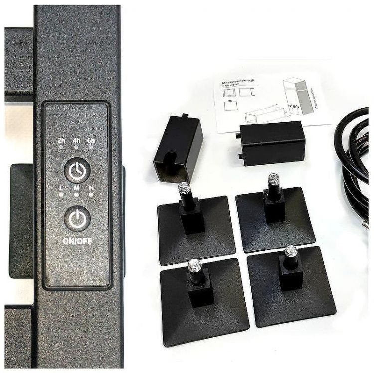 Электрический полотенцесушитель Comfysan Roma-K EC-8 80x40 016579 Черный матовый