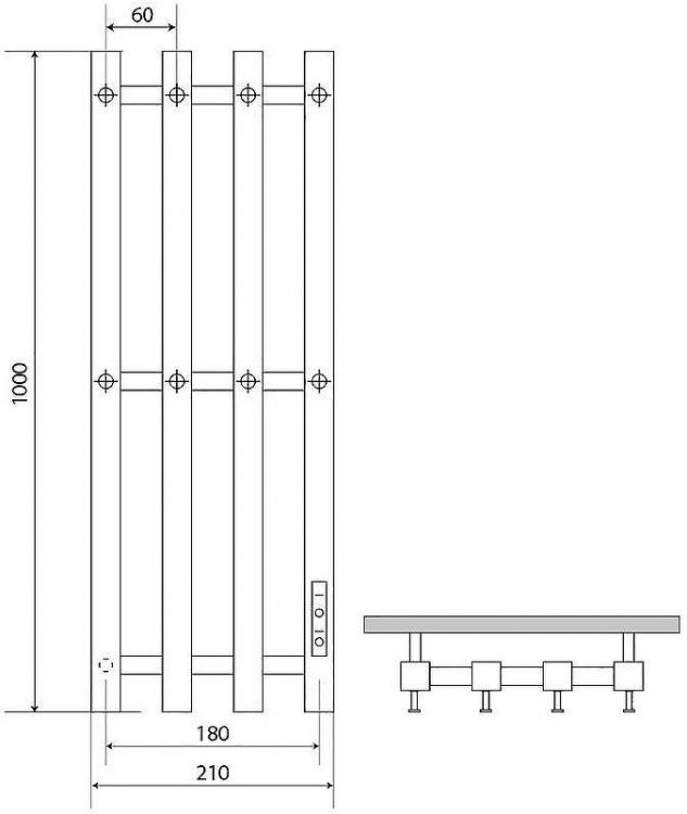 Электрический полотенцесушитель Melodia della vita Etude Electro Ferrum 100х21 П4 MTREEF10021bk Черный Электрический полотенцесушитель Melodia della vita Etude Electro Ferrum 100х21 П4 MTREEF10021bk Черный