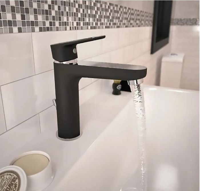 Смеситель для раковины Ideal Standard Tyria BC159HS Черный матовый Хром
