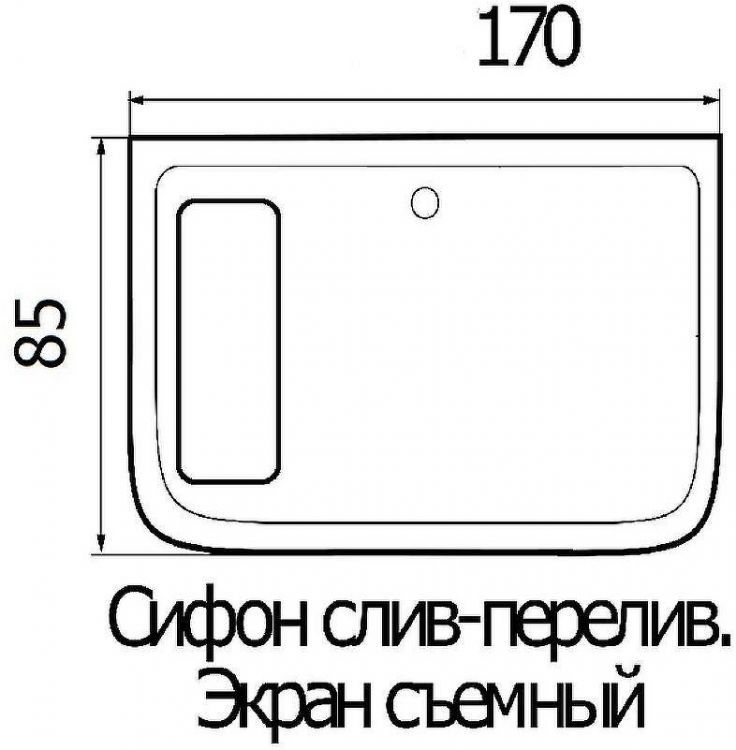 Акриловая ванна Wemor 170х85 10000005548 без гидромассажа