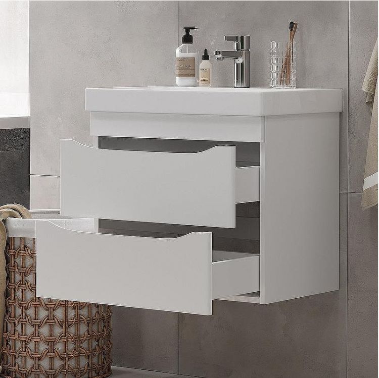 Тумба под раковину Volna Lake 60.2Y tpLAKE60.2Y-01 подвесная Белая