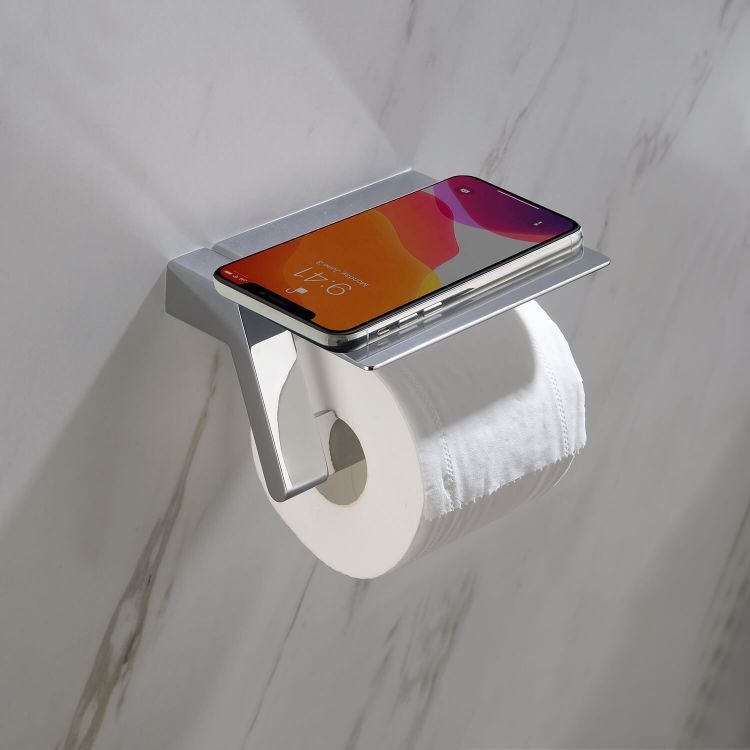 Бумагодержатель с полкой для телефона Timo Selene 10043/00 хром