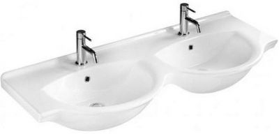 Раковина Hatria Sophie 125 Y0Q501 двойная Белая