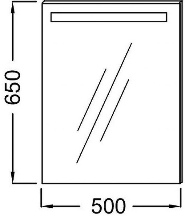 Зеркало Jacob Delafon Parallel 50 EB1410-NF с подсветкой с подогревом и ИК-выключателем