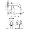 Hansgrohe Tecturis S Смеситель для раковины, настенный, цвет: хром