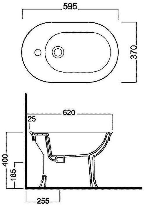 Биде Hatria Dolcevita Y0ET01 Белое