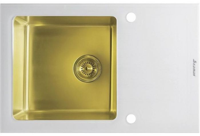 Кухонная мойка Seaman Eco Glass SMG-780W-Gold.B Золотая
