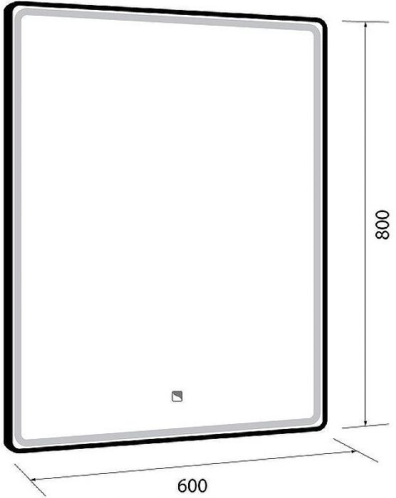 Зеркало Dreja Point 60 99.9027 с подсветкой Белый с сенсорным выключателем