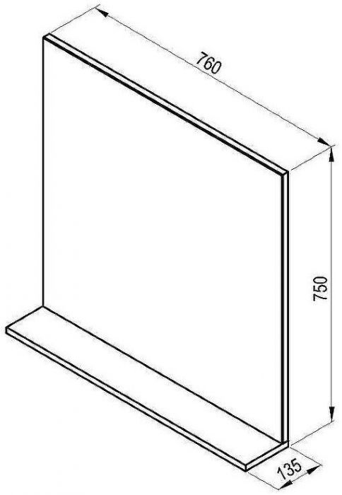 Зеркало Ravak Rosa II 76 X000001297 Береза