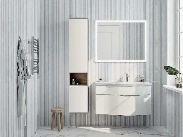 Тумба под раковину Kerama Marazzi Riva 100 R RV.100Rh\WHT.M подвесная Белая матовая