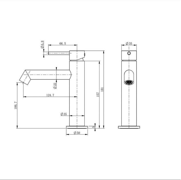 Смеситель для раковины Wonzon & Woghand WW-H1063-MW цвет Белый матовый