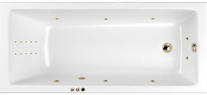 Акриловая ванна Whitecross Wave Slim 170x70 0111.170070.100.SMARTNANO.GL с гидромассажем