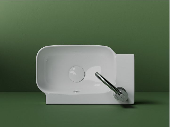 Рукомойник CERAMICANOVA подвесной прямоугольный с отверстием под смеситель (чаша справа, отверстие под смеситель слева) CN6074R Рукомойник CERAMICANOVA подвесной прямоугольный с отверстием под смеситель (чаша справа, отверстие под смеситель слева) CN6074R