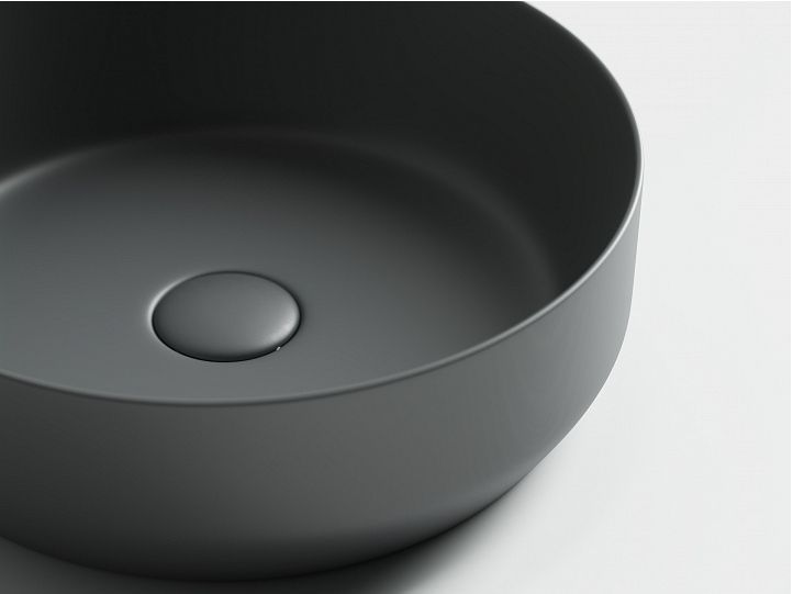 Умывальник CERAMICANOVA Element чаша накладная круглая 390 мм (цвет Темный Антрацит Матовый) CN6022MDH Умывальник CERAMICANOVA Element чаша накладная круглая 390 мм (цвет Темный Антрацит Матовый) CN6022MDH