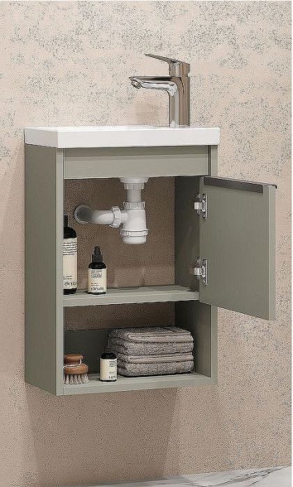 Тумба под раковину Aquaton Хоуп 40 1A287101HP9D0 подвесная Хаки