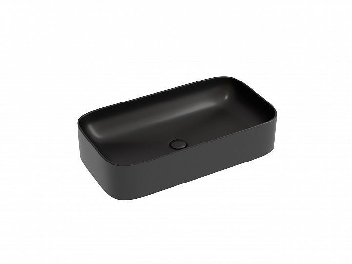 Умывальник CERAMICANOVA Element чаша накладная прямоугольная (цвет Чёрный Матовый) CN6054MB
