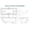 Чугунная ванна Delice Parallel 180х80 DLR220506R с ручками без антискользящего покрытия