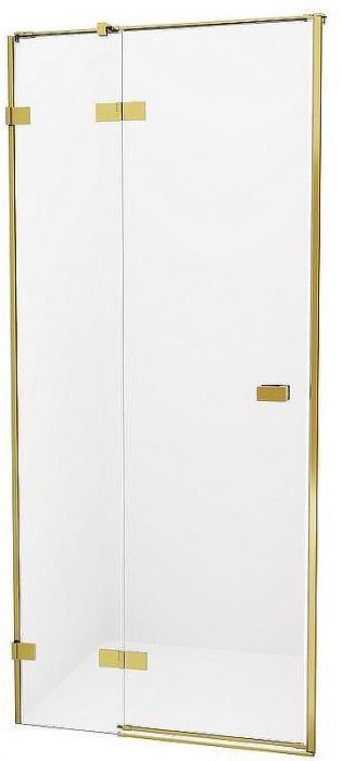 Душевая дверь New Trendy Avexa Gold 120 L EXK-1722 профиль Брашированное золото стекло прозрачное