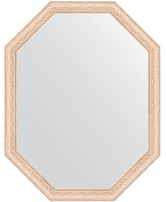 Зеркало Evoform Octagon 70х90 BY 7077 в багетной раме - Беленый дуб 57